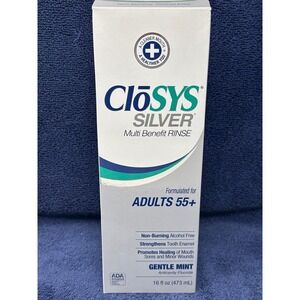 CloSYS SILVER Multi Benefit Rinse Gentle Mint 16 fl oz Adults 55 Plus